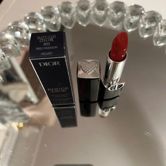 Dior Rouge Dior Velvet Lipstick - Red Passion- Limited Edition- Heart